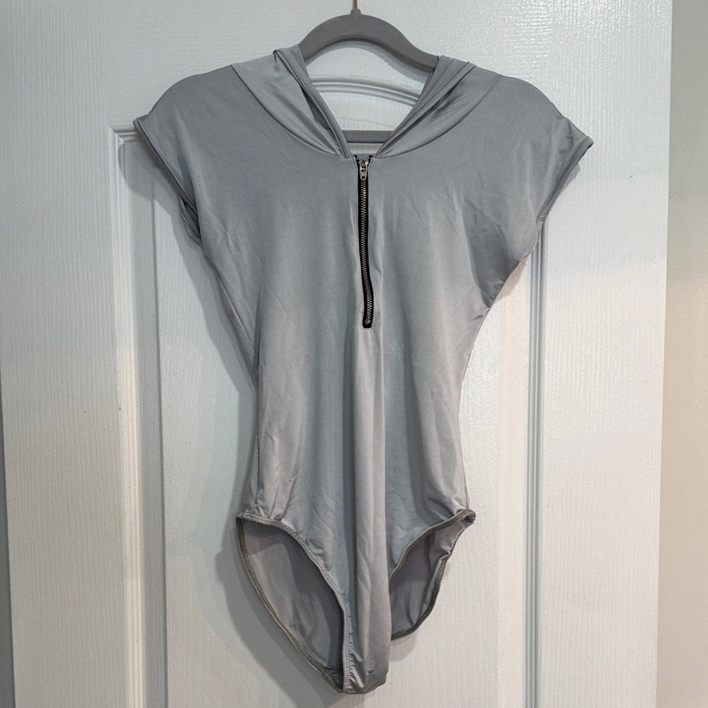 See You Monday Silver Bodysuit